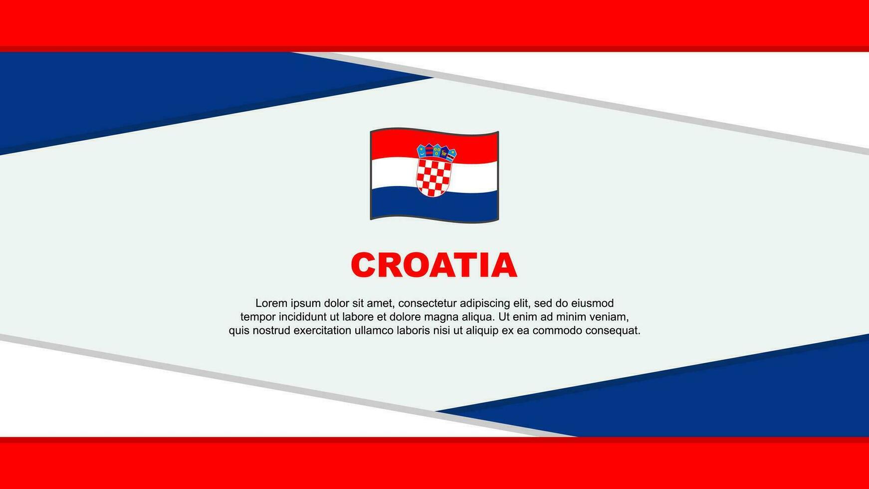 Croacia bandera resumen antecedentes diseño modelo. Croacia independencia día bandera dibujos animados vector ilustración. Croacia vector