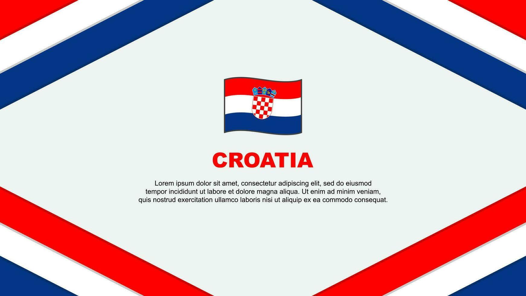 Croatia Flag Abstract Background Design Template. Croatia Independence Day Banner Cartoon Vector Illustration. Croatia Template