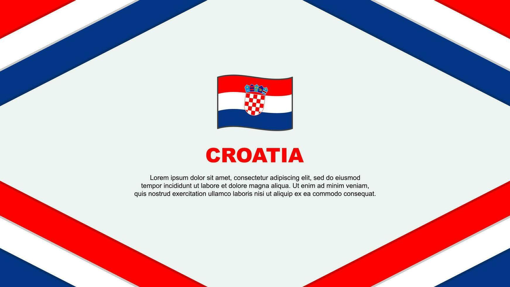 Croacia bandera resumen antecedentes diseño modelo. Croacia independencia día bandera dibujos animados vector ilustración. Croacia modelo