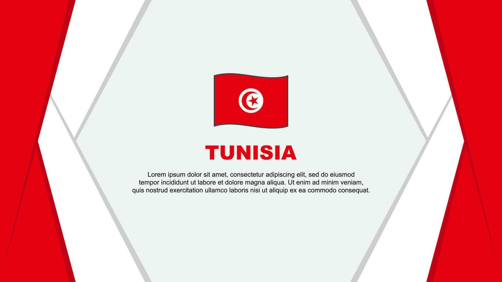 Tunisia Flag Abstract Background Design Template. Tunisia Independence Day Banner Cartoon Vector Illustration. Tunisia Background