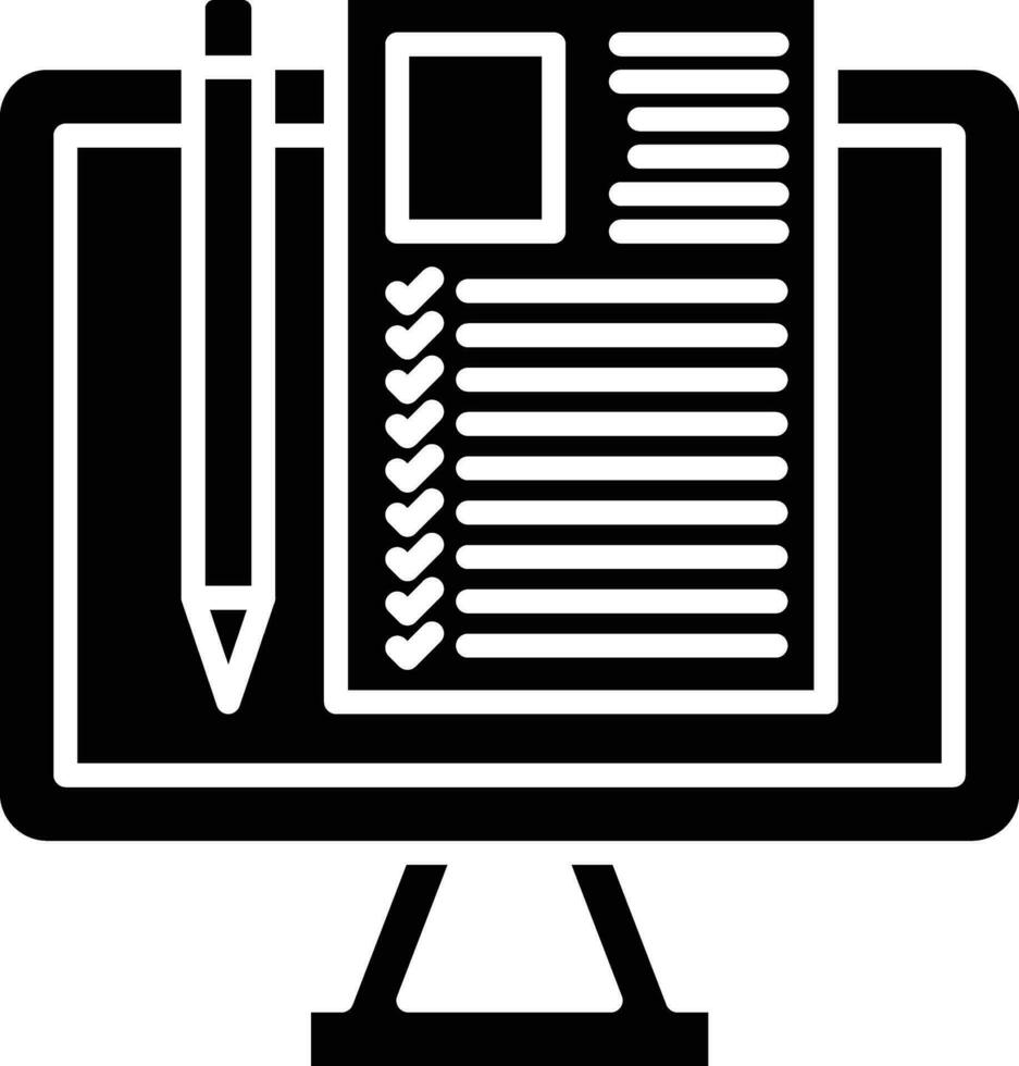 Online Exam Vector Icon