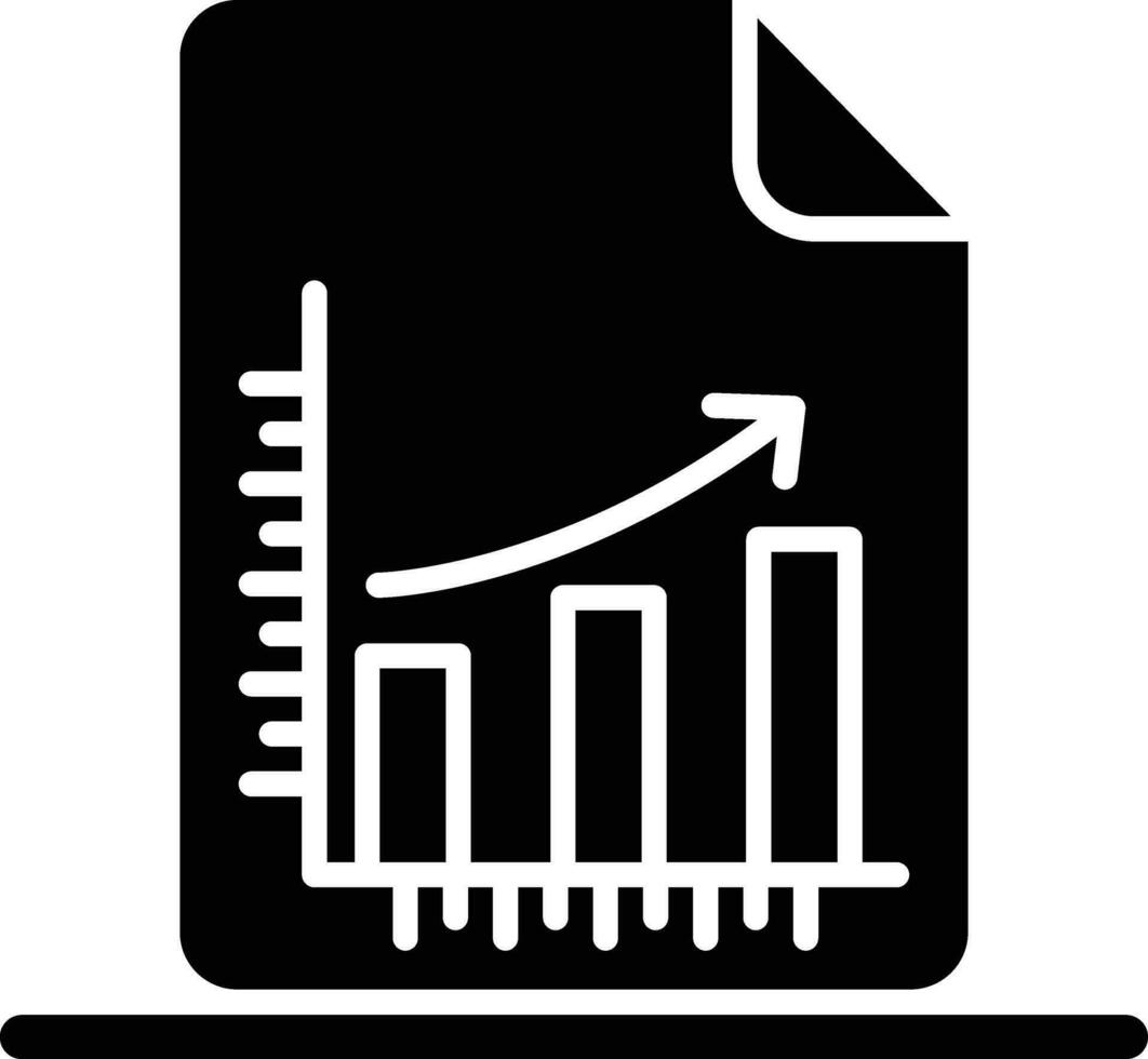 creciente datos vector icono