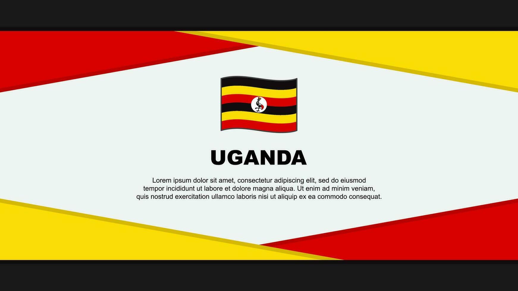 Uganda Flag Abstract Background Design Template. Uganda Independence Day Banner Cartoon Vector Illustration. Uganda Vector