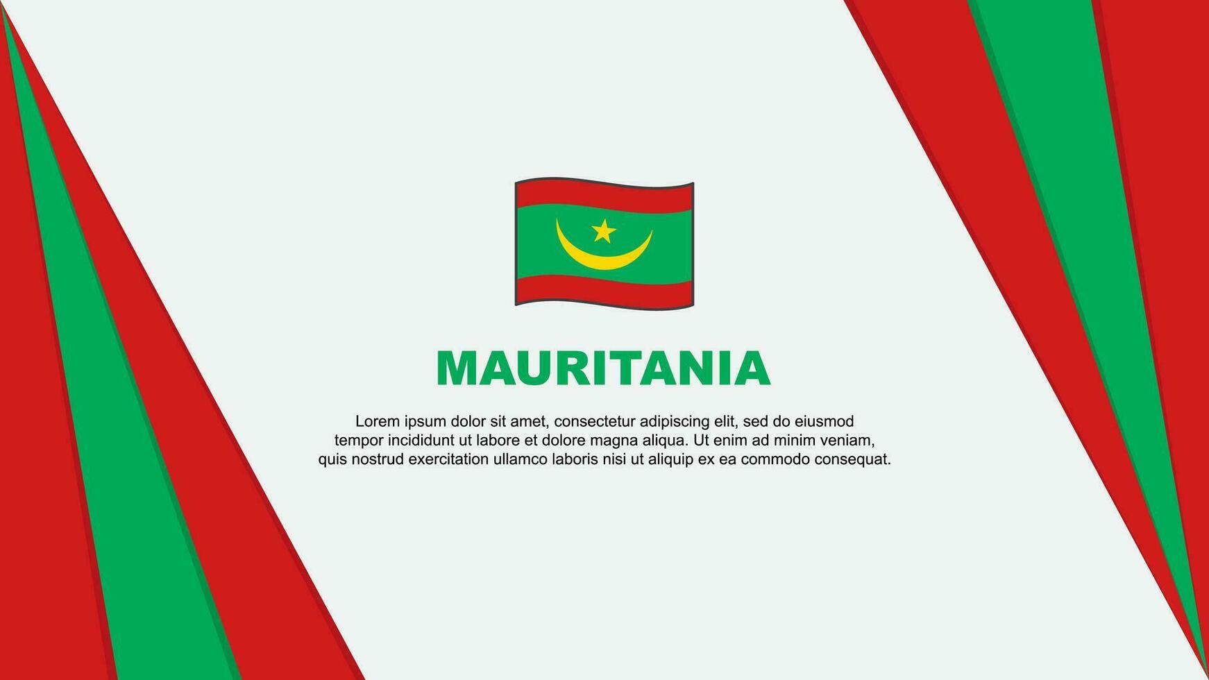 Mauritania bandera resumen antecedentes diseño modelo. Mauritania independencia día bandera dibujos animados vector ilustración. Mauritania bandera