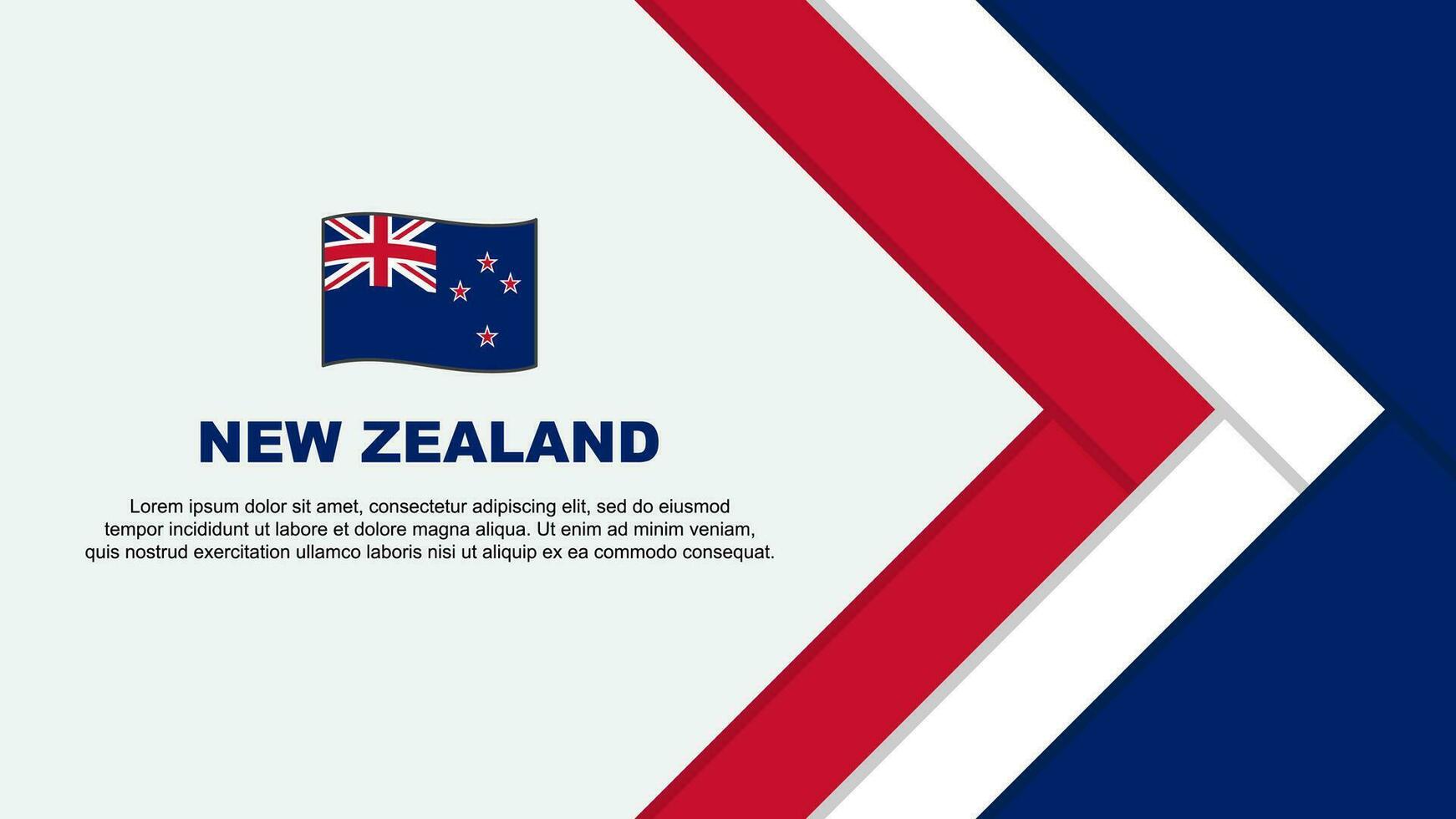 New Zealand Flag Abstract Background Design Template. New Zealand Independence Day Banner Cartoon Vector Illustration. New Zealand Cartoon