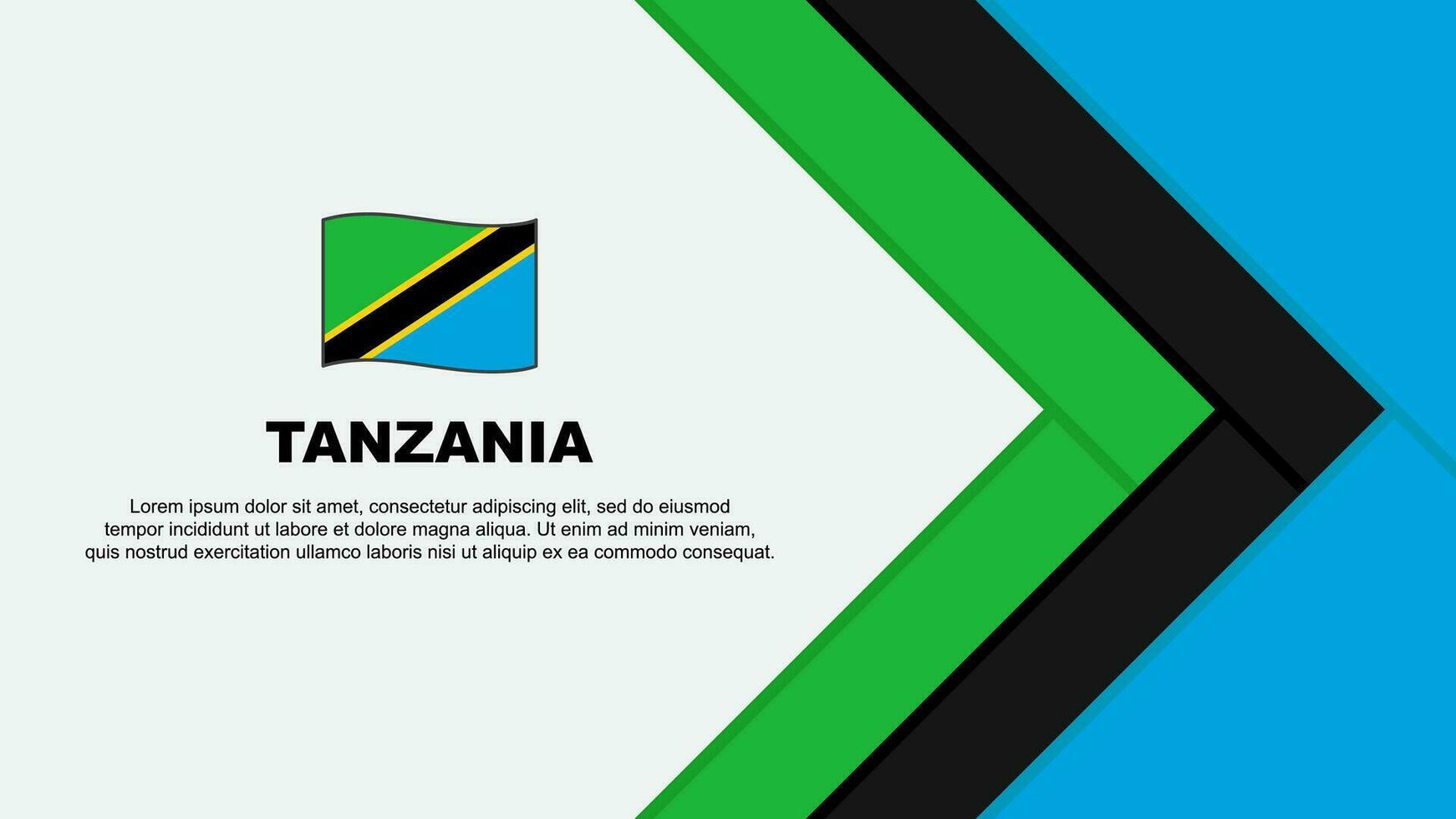 Tanzania Flag Abstract Background Design Template. Tanzania Independence Day Banner Cartoon Vector Illustration. Tanzania Cartoon