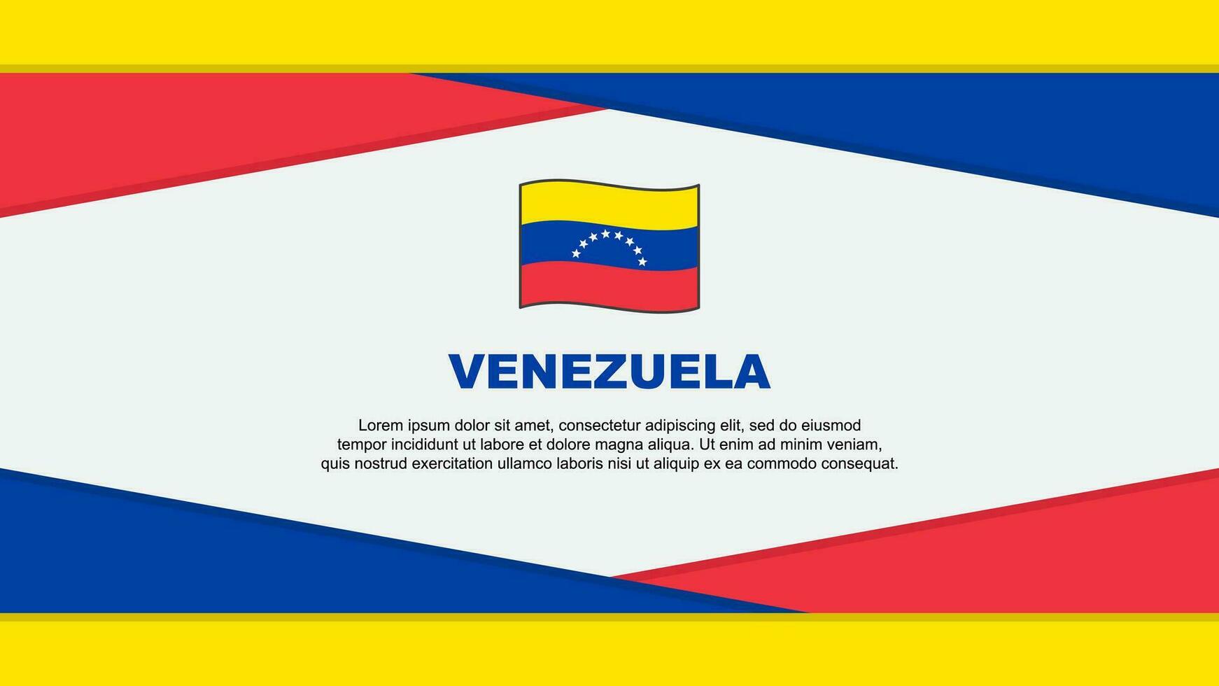 Venezuela Flag Abstract Background Design Template. Venezuela Independence Day Banner Cartoon Vector Illustration. Venezuela Vector