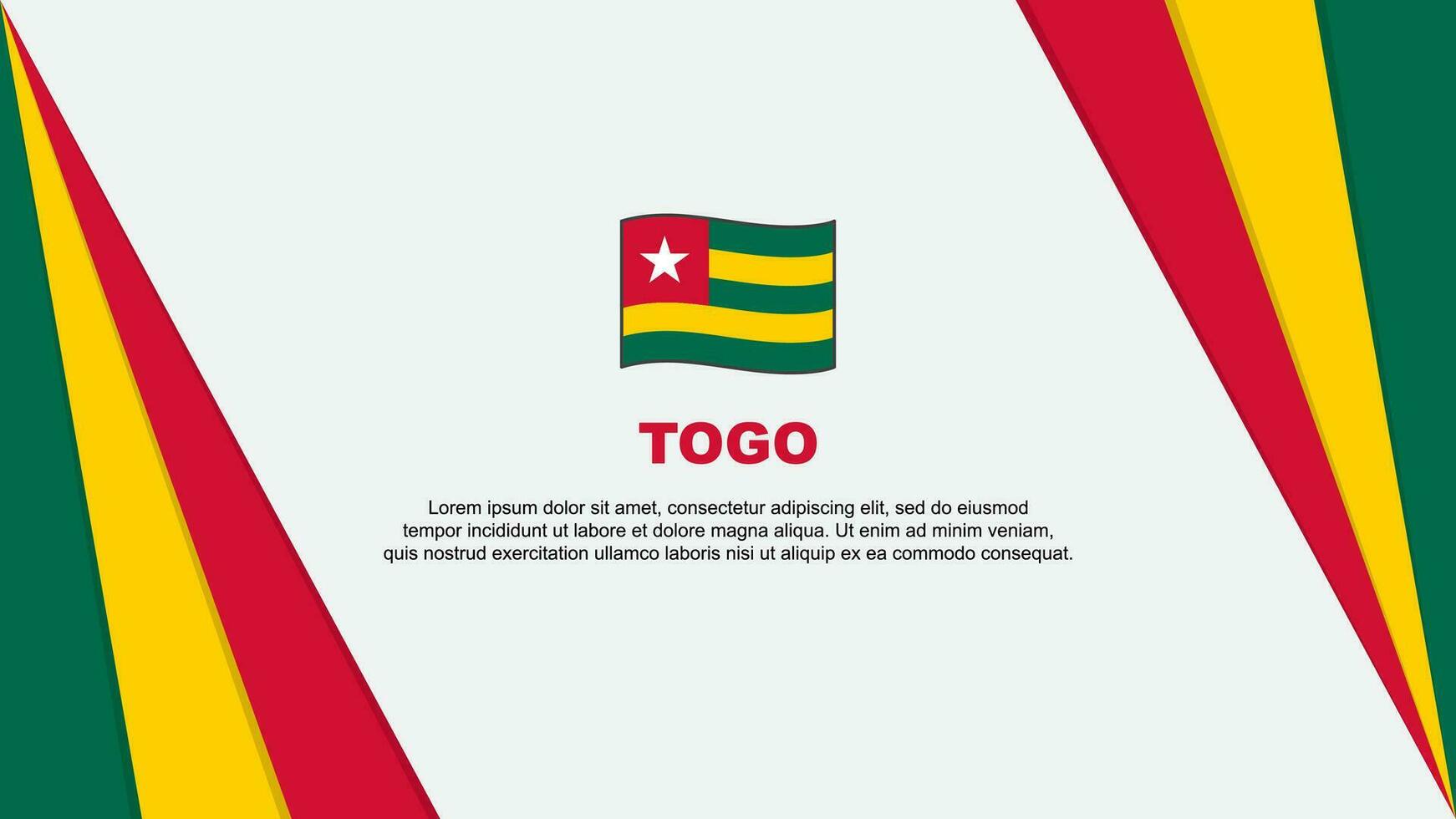 Togo Flag Abstract Background Design Template. Togo Independence Day Banner Cartoon Vector Illustration. Togo Flag