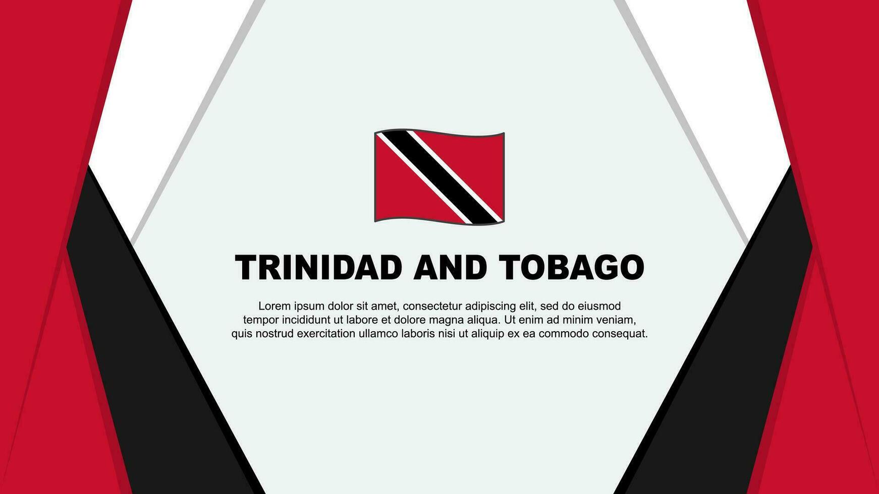 Trinidad And Tobago Flag Abstract Background Design Template. Trinidad And Tobago Independence Day Banner Cartoon Vector Illustration. Trinidad And Tobago Background