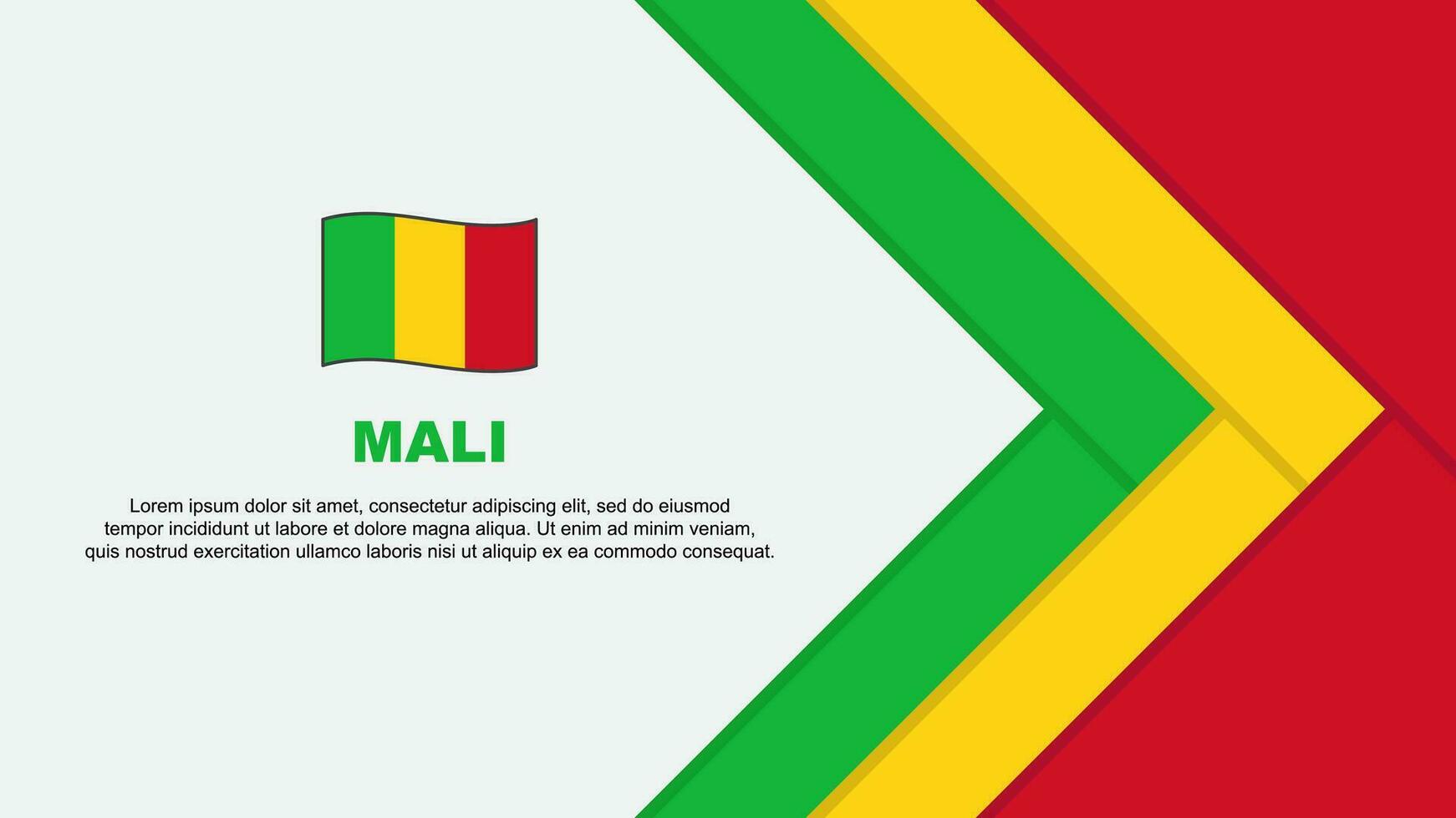 Mali Flag Abstract Background Design Template. Mali Independence Day Banner Cartoon Vector Illustration. Mali Cartoon