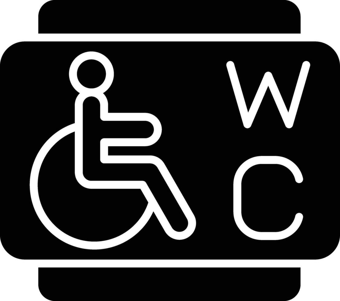 Disabled Toilet Vector Icon