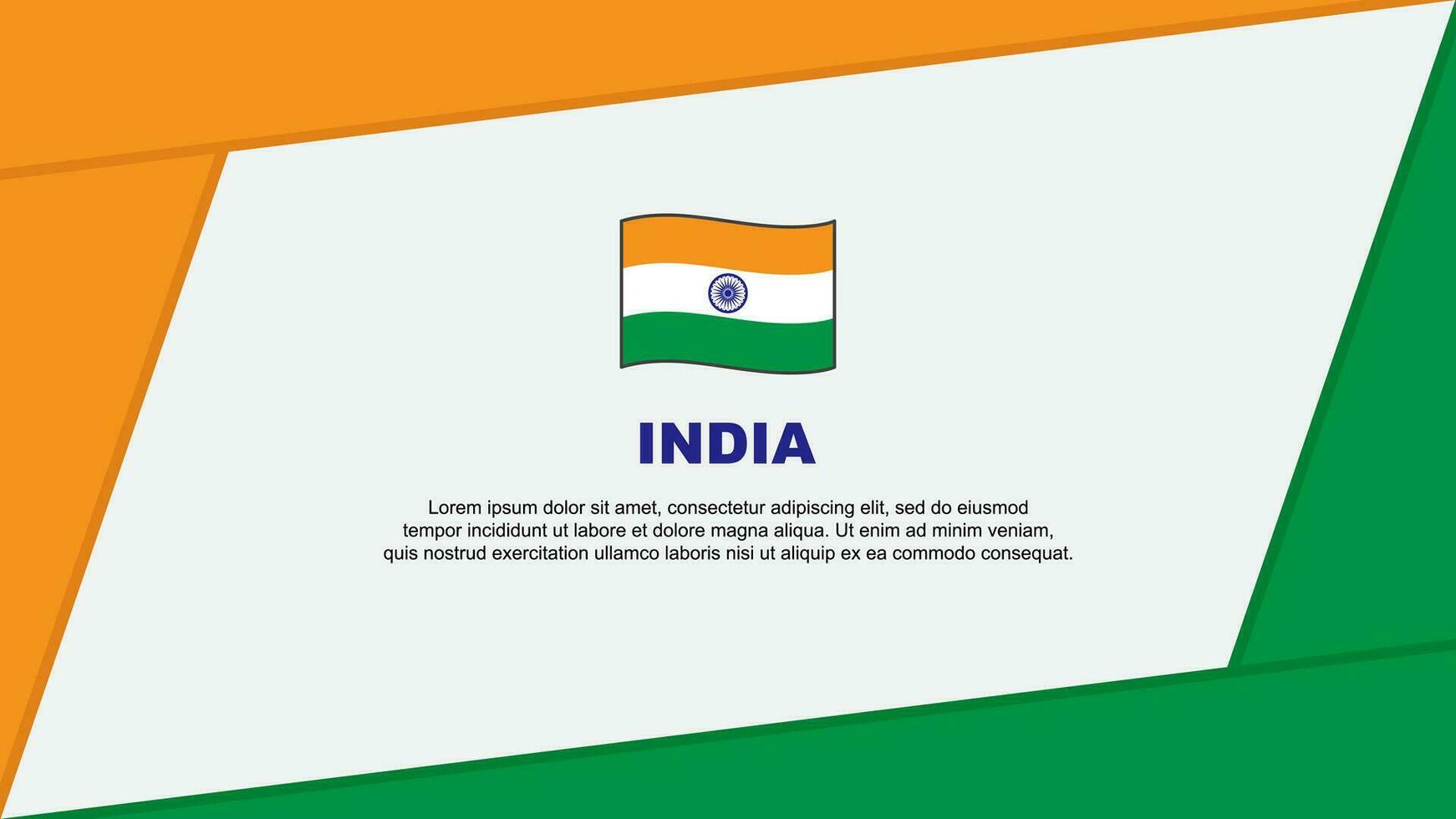 India Flag Abstract Background Design Template. India Independence Day Banner Cartoon Vector Illustration. India Banner