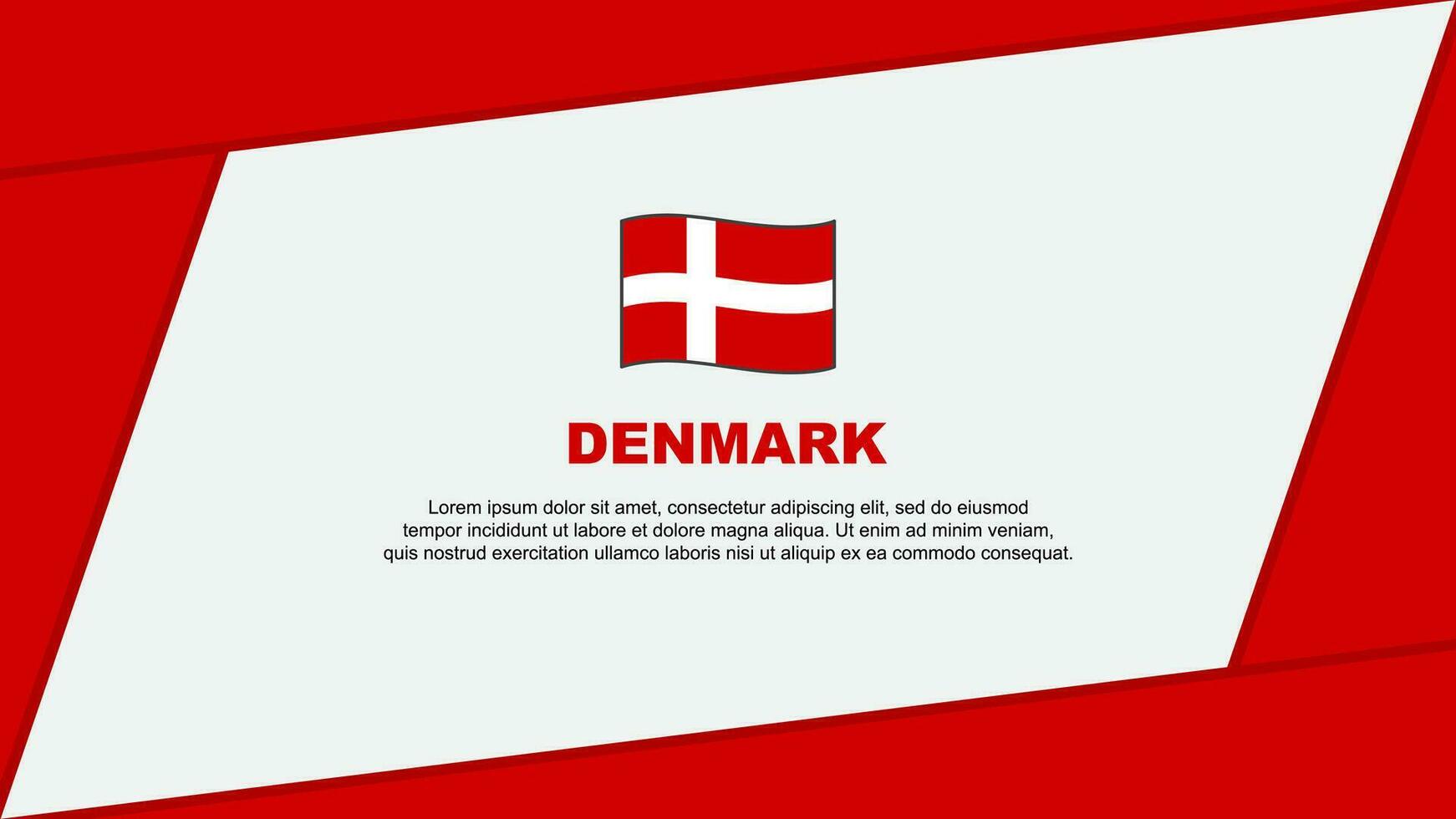 Denmark Flag Abstract Background Design Template. Denmark Independence Day Banner Cartoon Vector Illustration. Denmark Banner