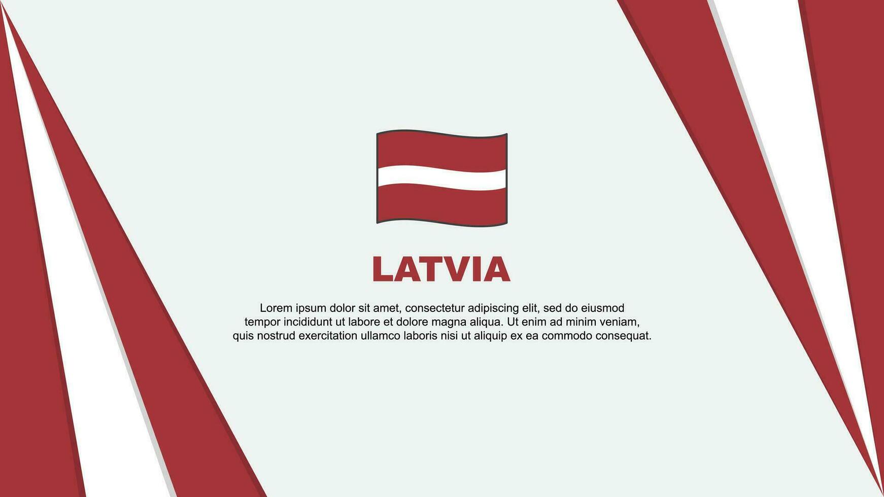 Latvia Flag Abstract Background Design Template. Latvia Independence Day Banner Cartoon Vector Illustration. Latvia Flag