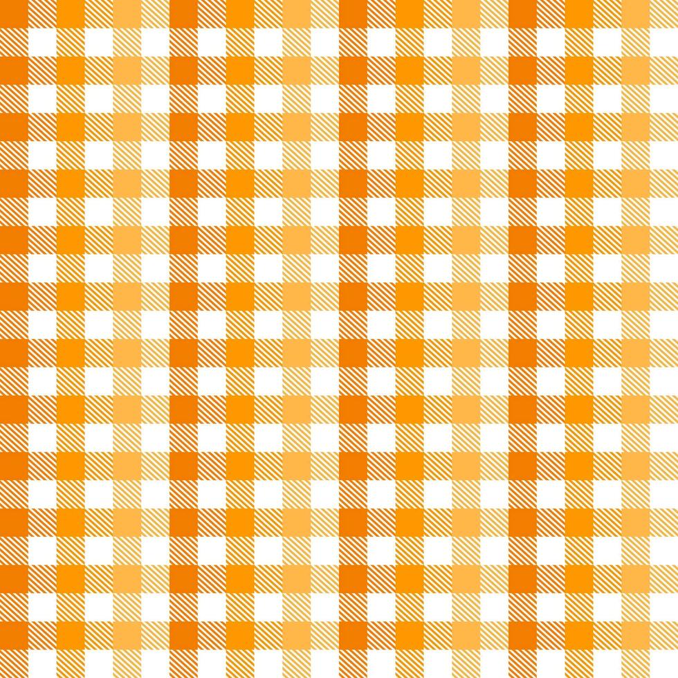 Orange plaid pattern with oblique line inside background. plaid pattern background. plaid background. Seamless pattern. for backdrop, decoration, gift wrapping, gingham tablecloth, blanket. vector
