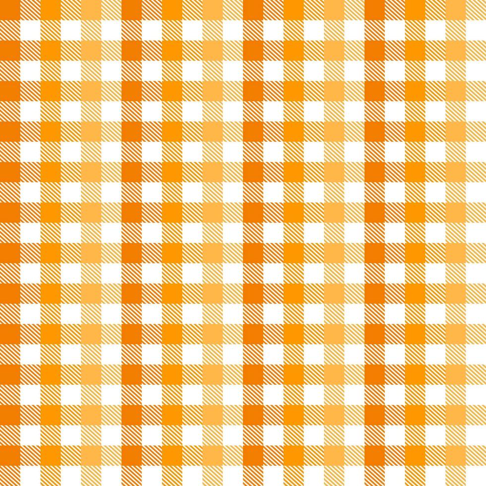 Orange plaid pattern with oblique line inside background. plaid pattern background. plaid background. Seamless pattern. for backdrop, decoration, gift wrapping, gingham tablecloth, blanket. vector