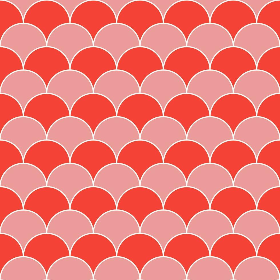Red fish scales pattern. fish scales pattern. fish scales seamless pattern. Decorative elements, clothing, paper wrapping, bathroom tiles, wall tiles, backdrop, background. vector