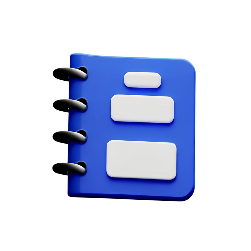 diary 3d rendering icon illustration png