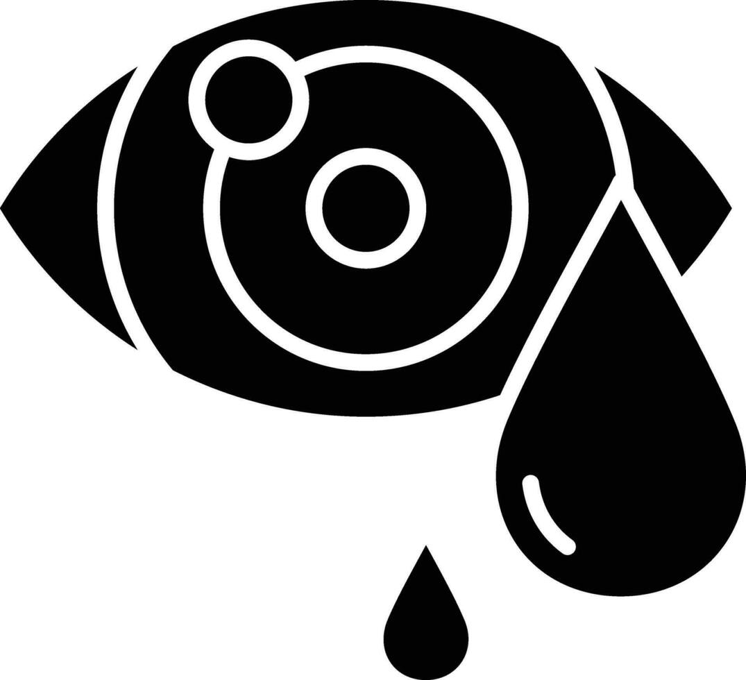 acuoso ojos vector icono