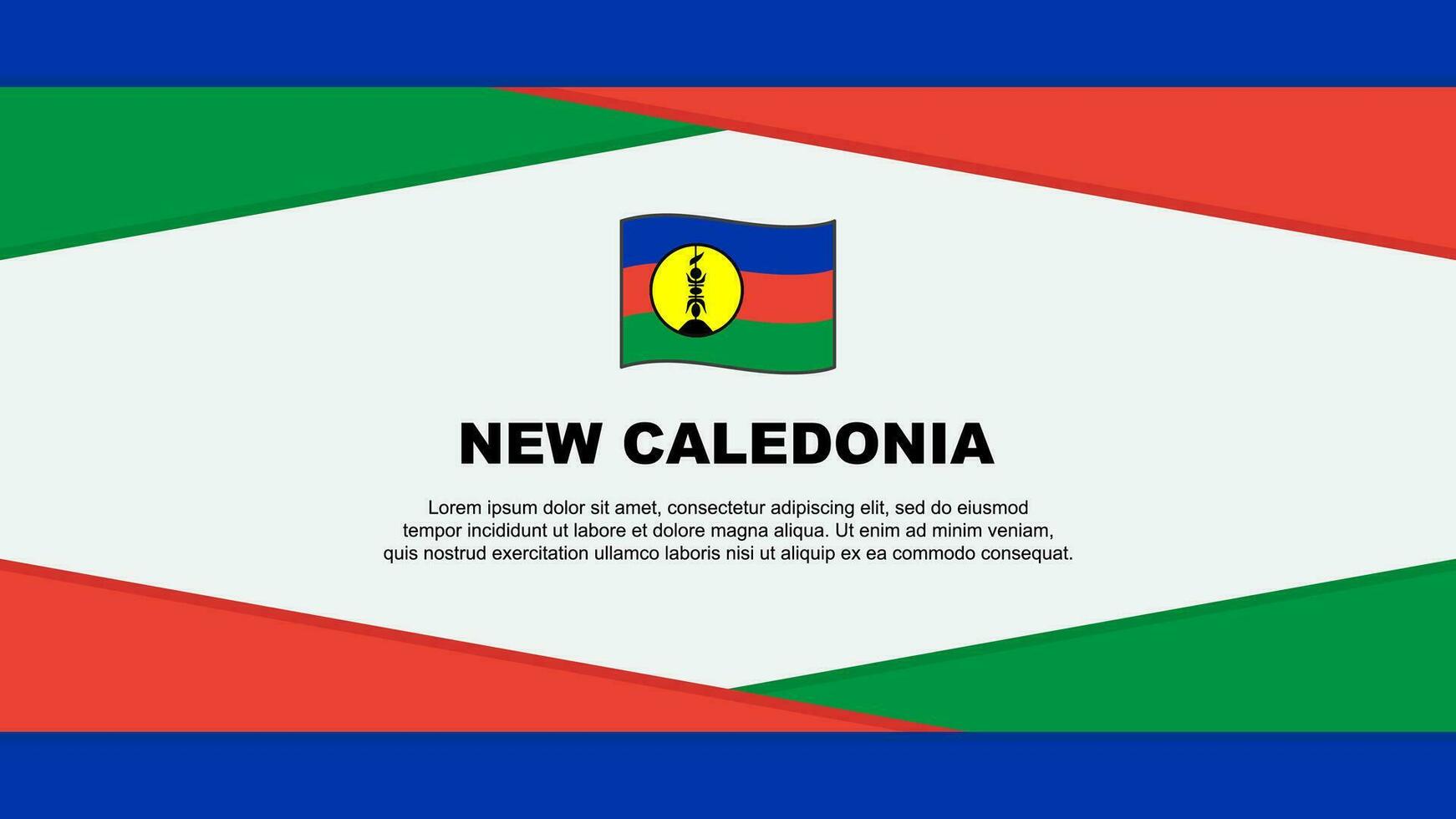 New Caledonia Flag Abstract Background Design Template. New Caledonia Independence Day Banner Cartoon Vector Illustration. Vector