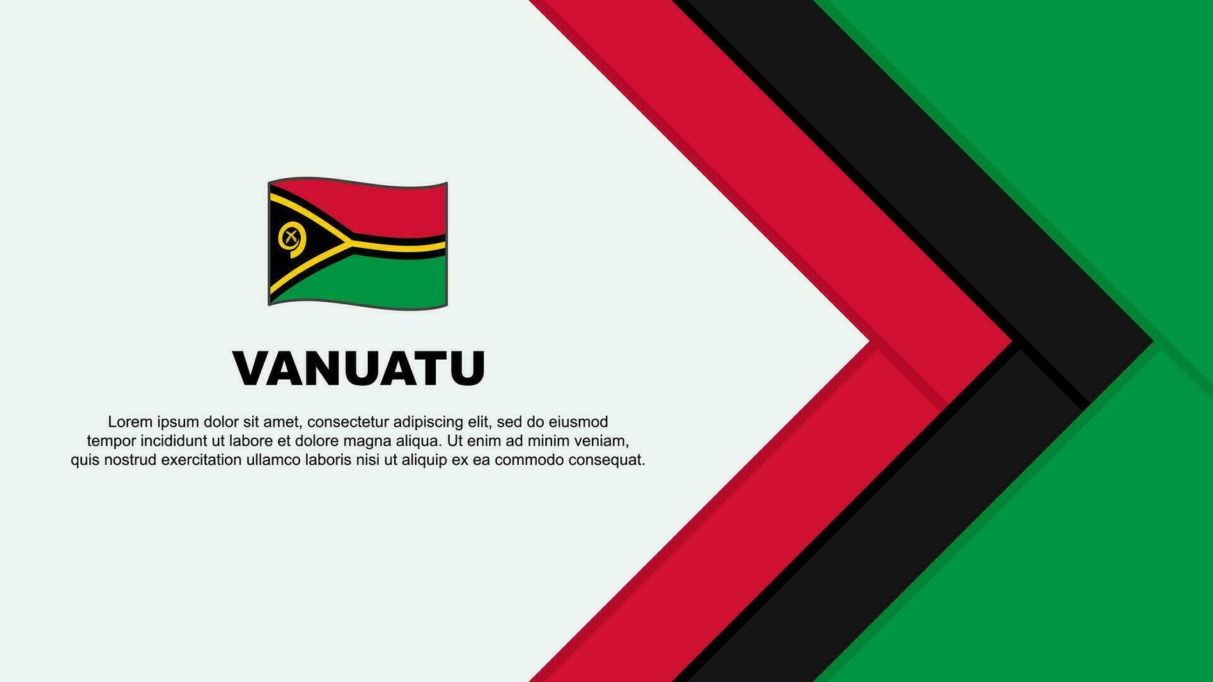 Vanuatu Flag Abstract Background Design Template. Vanuatu Independence Day Banner Cartoon Vector Illustration. Vanuatu Cartoon