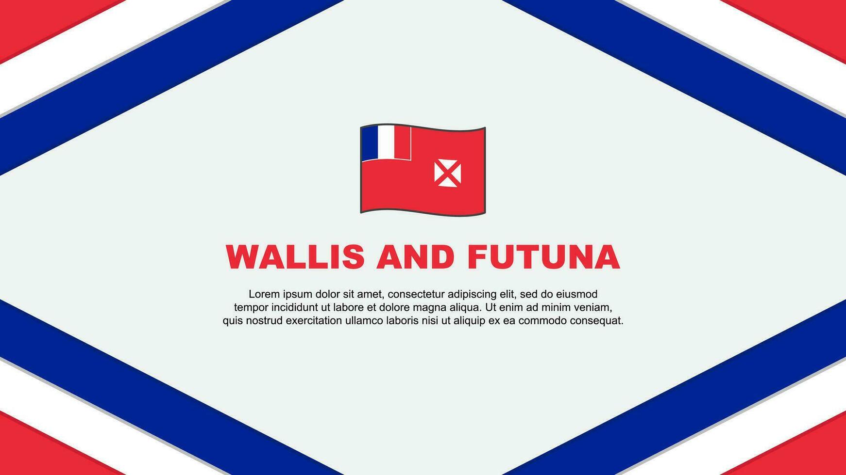 Wallis And Futuna Flag Abstract Background Design Template. Wallis And Futuna Independence Day Banner Cartoon Vector Illustration. Wallis And Futuna Template