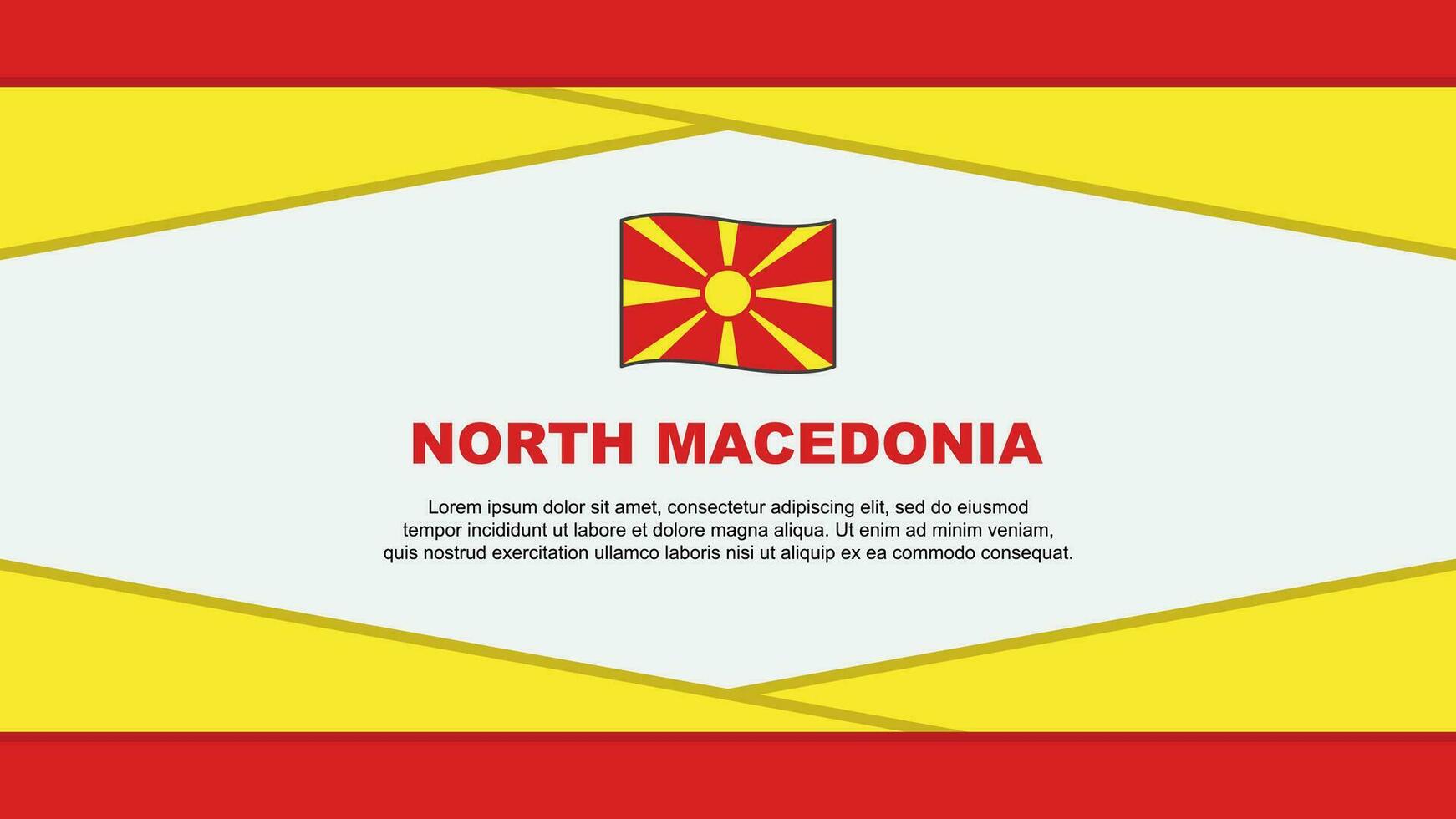 norte macedonia bandera resumen antecedentes diseño modelo. norte macedonia independencia día bandera dibujos animados vector ilustración. norte macedonia vector