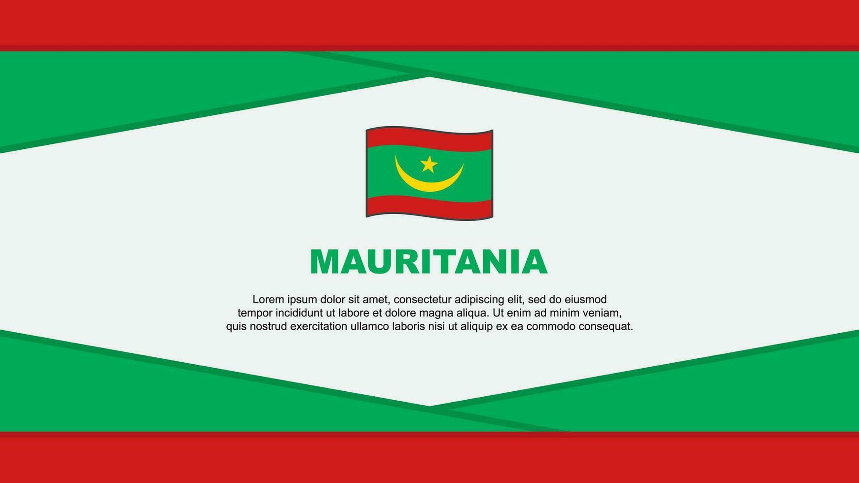 Mauritania Flag Abstract Background Design Template. Mauritania Independence Day Banner Cartoon Vector Illustration. Mauritania Vector