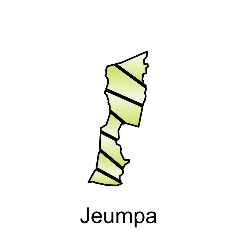 Map of Jeumpa City illustration design Abstract, designs concept, logos, logotype element for template. vector