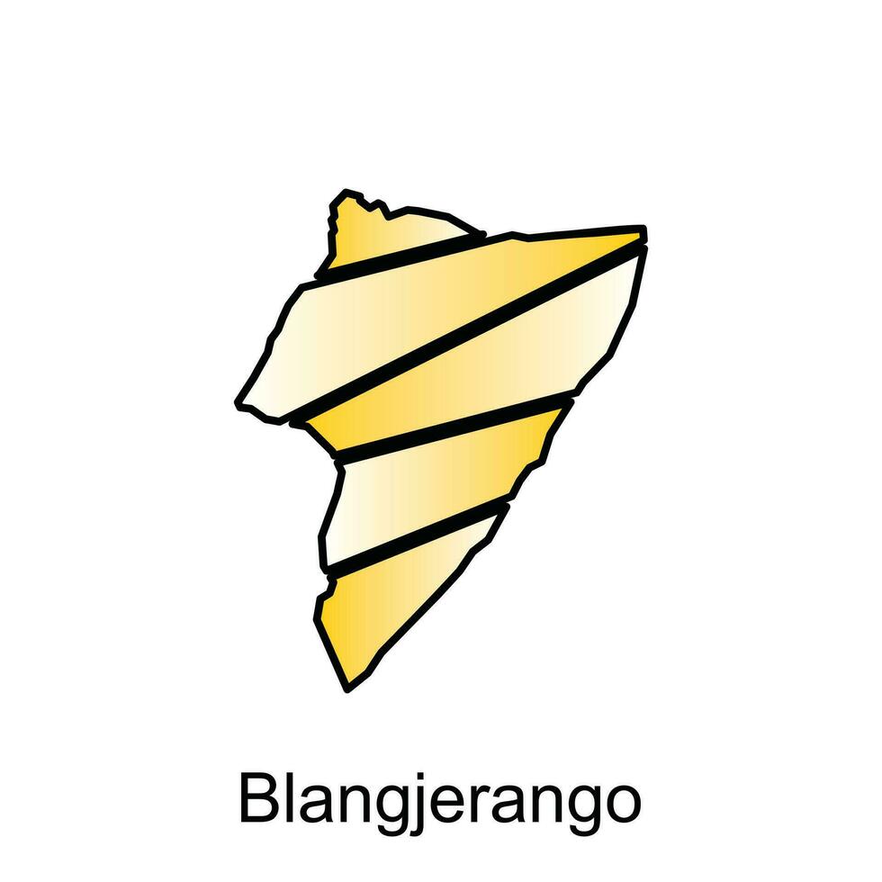 Blangjerango map City. vector map of province Aceh capital Country colorful design, illustration design template on white background