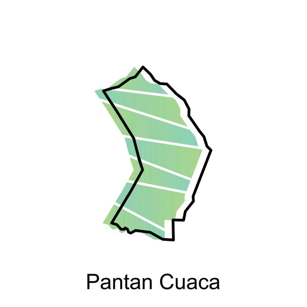 Map of Pantan Cuaca City illustration design Abstract, designs concept, logos, logotype element for template. vector