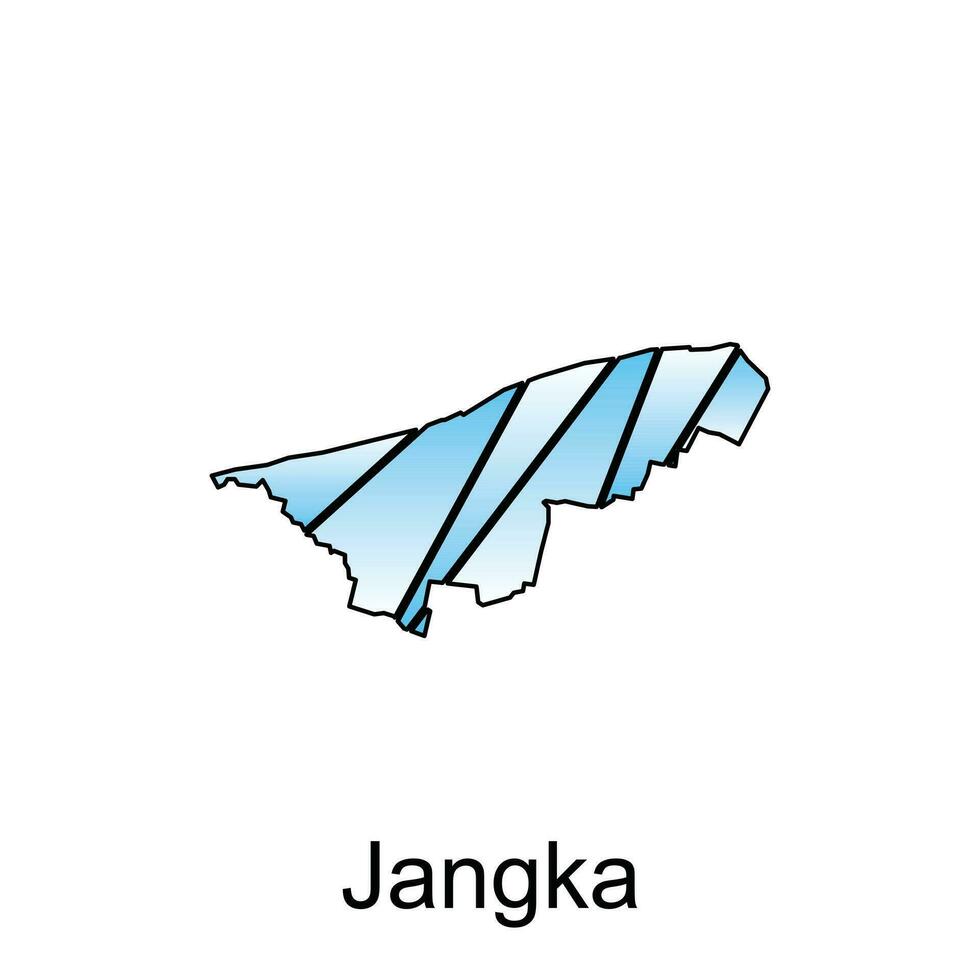 Map City of Jangka illustration design, World Map International vector template with outline graphic sketch style isolated on white background