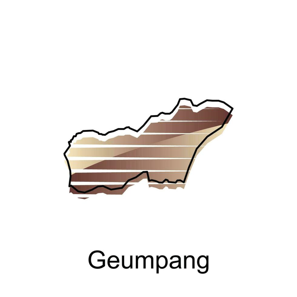 mapa ciudad de geumpang ilustración diseño, mundo mapa internacional vector modelo con contorno gráfico bosquejo estilo aislado en blanco antecedentes