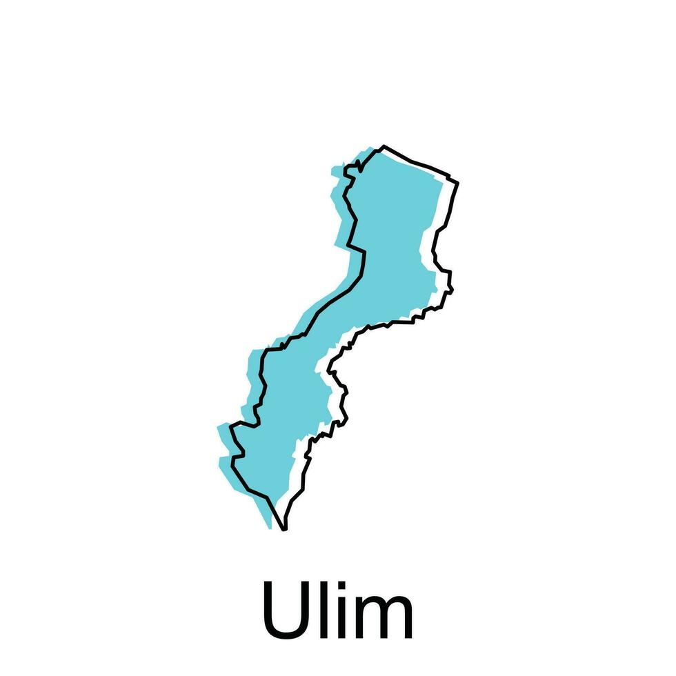 Map of Ulim City illustration design Abstract, designs concept, logos, logotype element for template. vector