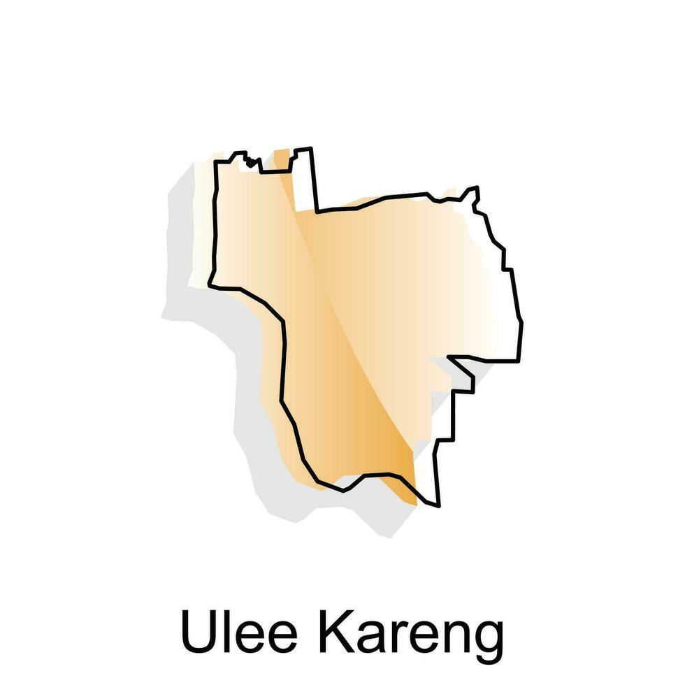 Ulee Kareng map City. vector map of province Aceh capital Country colorful design, illustration design template on white background