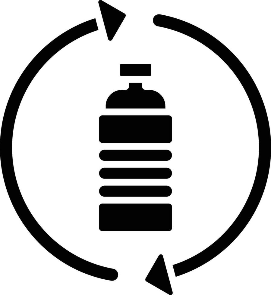 Refillable Water Bottle Vector Icon