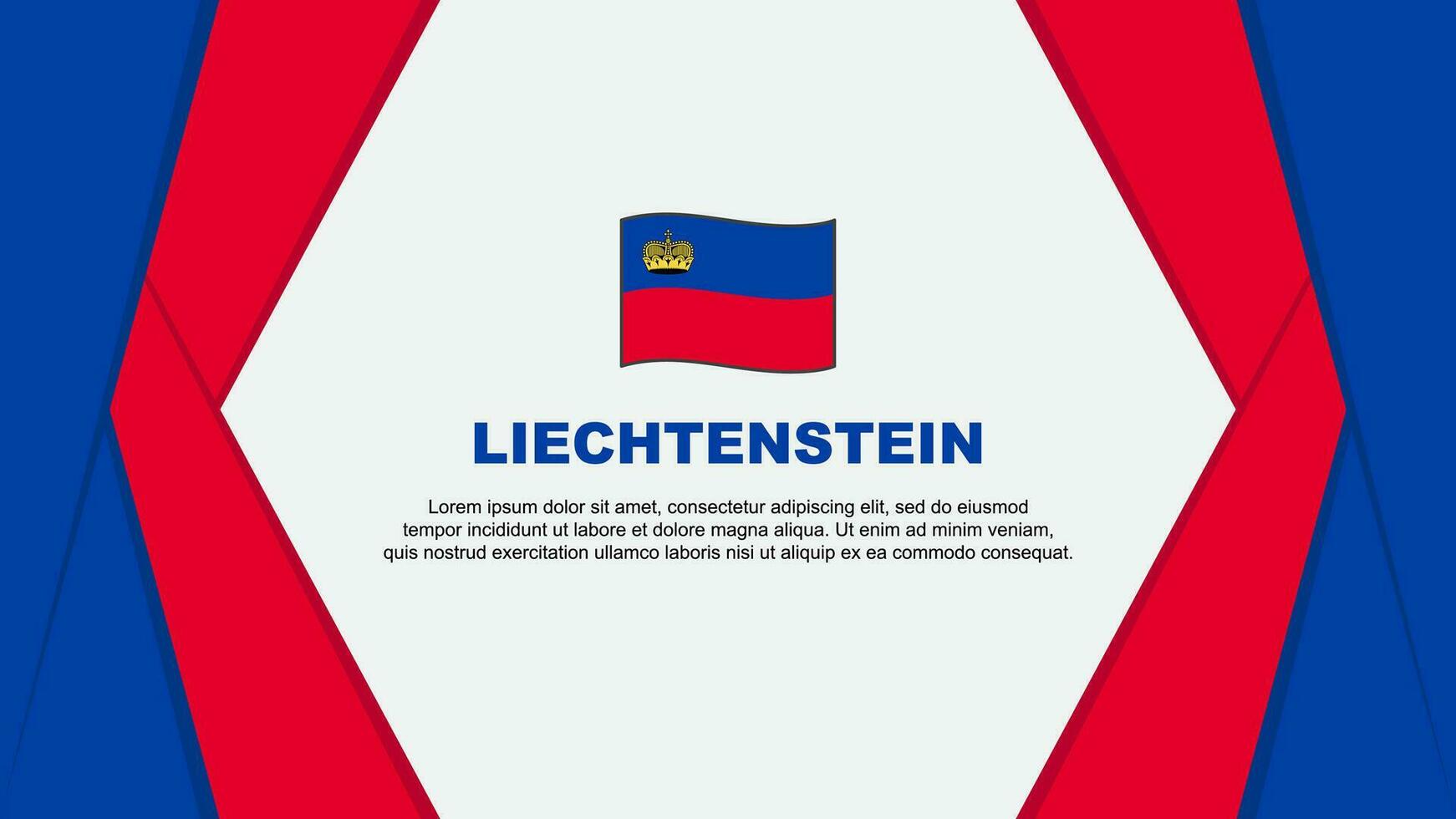 Liechtenstein Flag Abstract Background Design Template. Liechtenstein Independence Day Banner Cartoon Vector Illustration. Liechtenstein Background