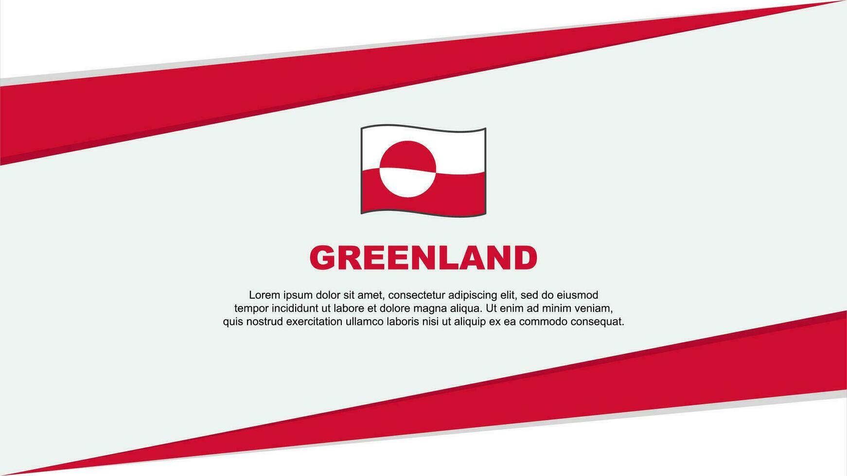 Greenland Flag Abstract Background Design Template. Greenland Independence Day Banner Cartoon Vector Illustration. Greenland Design