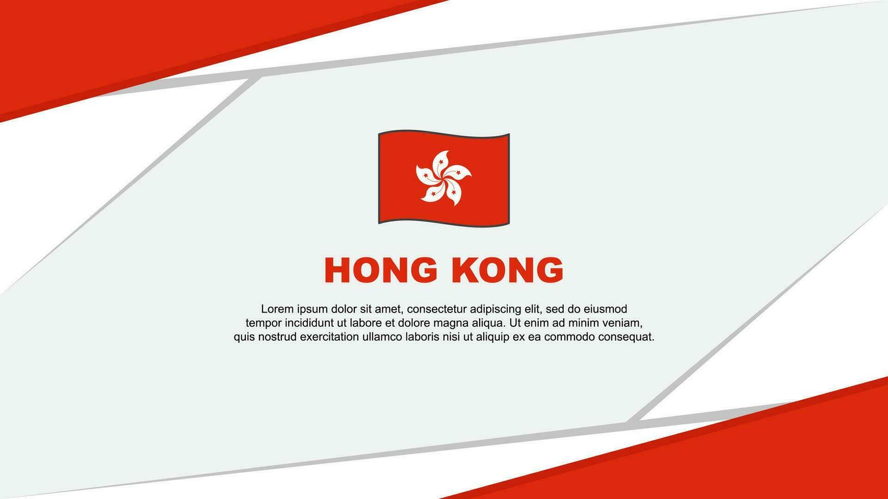 Hong Kong Flag Abstract Background Design Template. Hong Kong Independence Day Banner Cartoon Vector Illustration. Hong Kong