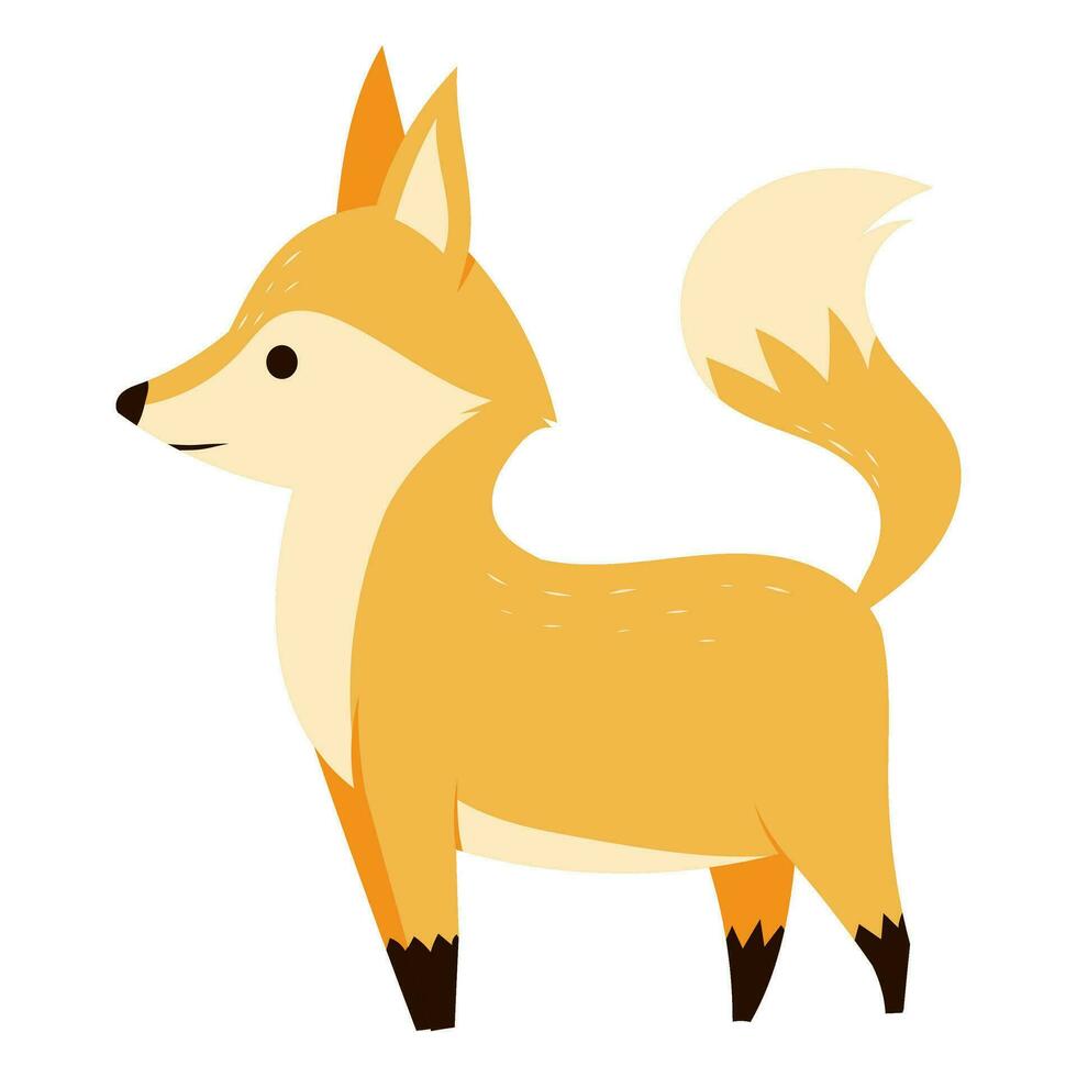 cute fox animal vector illustration