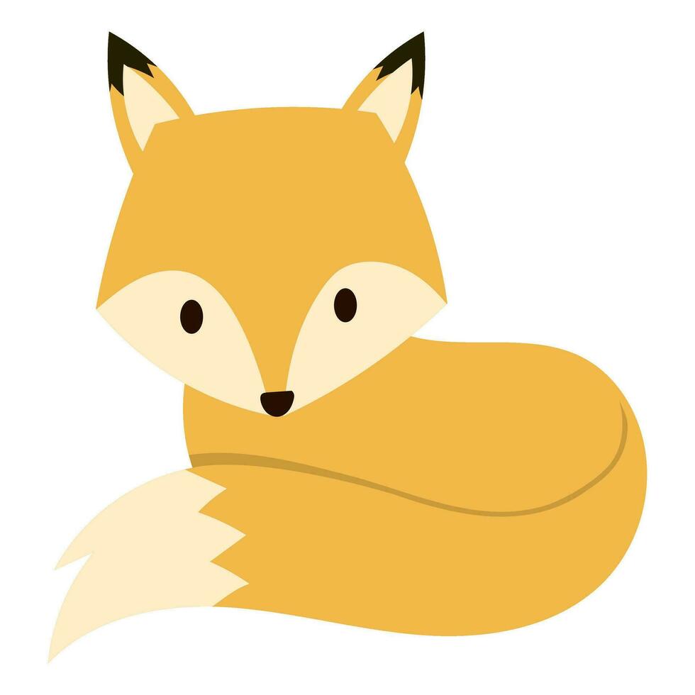 cute fox animal vector illustration