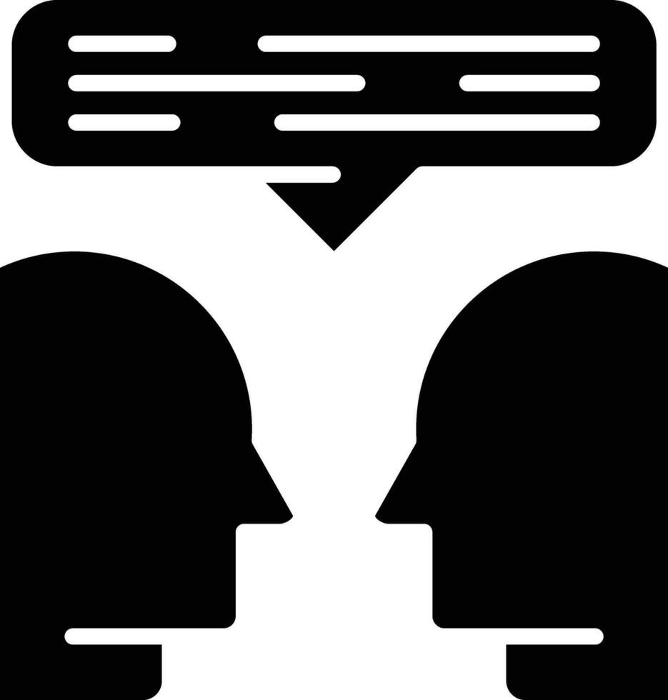 Face To Face Conversation Vector Icon