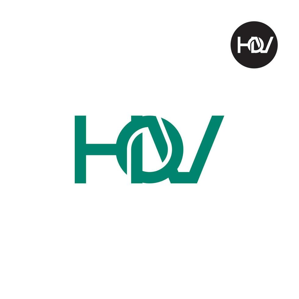 Letter HOV Monogram Logo Design vector