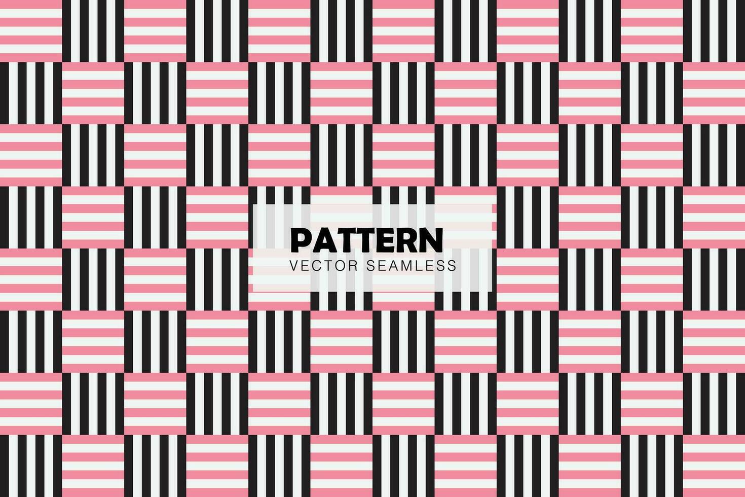 Geometric lines black and pink vector seamless repeat pattern