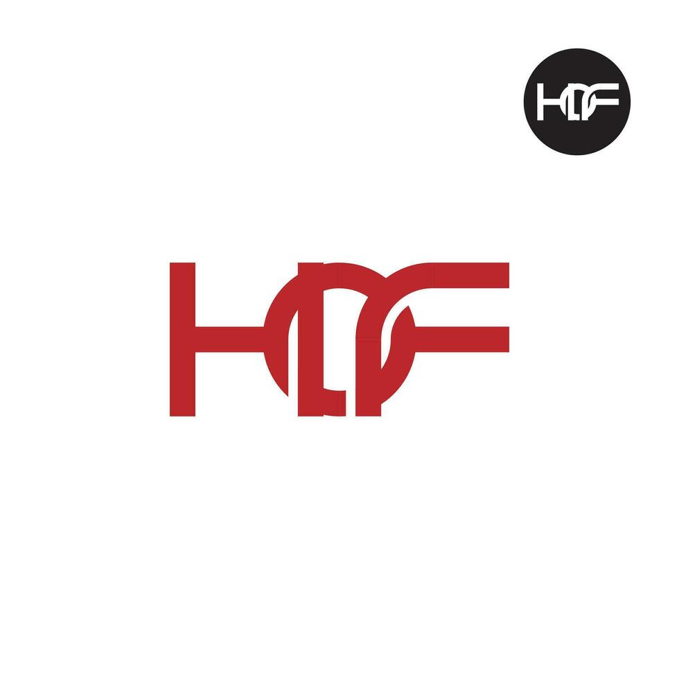 Letter HOF Monogram Logo Design vector
