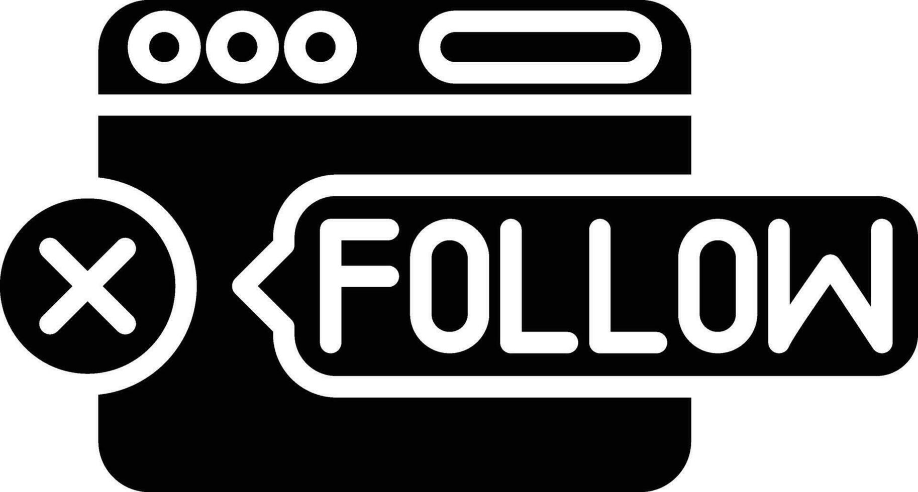 No Follow Vector Icon