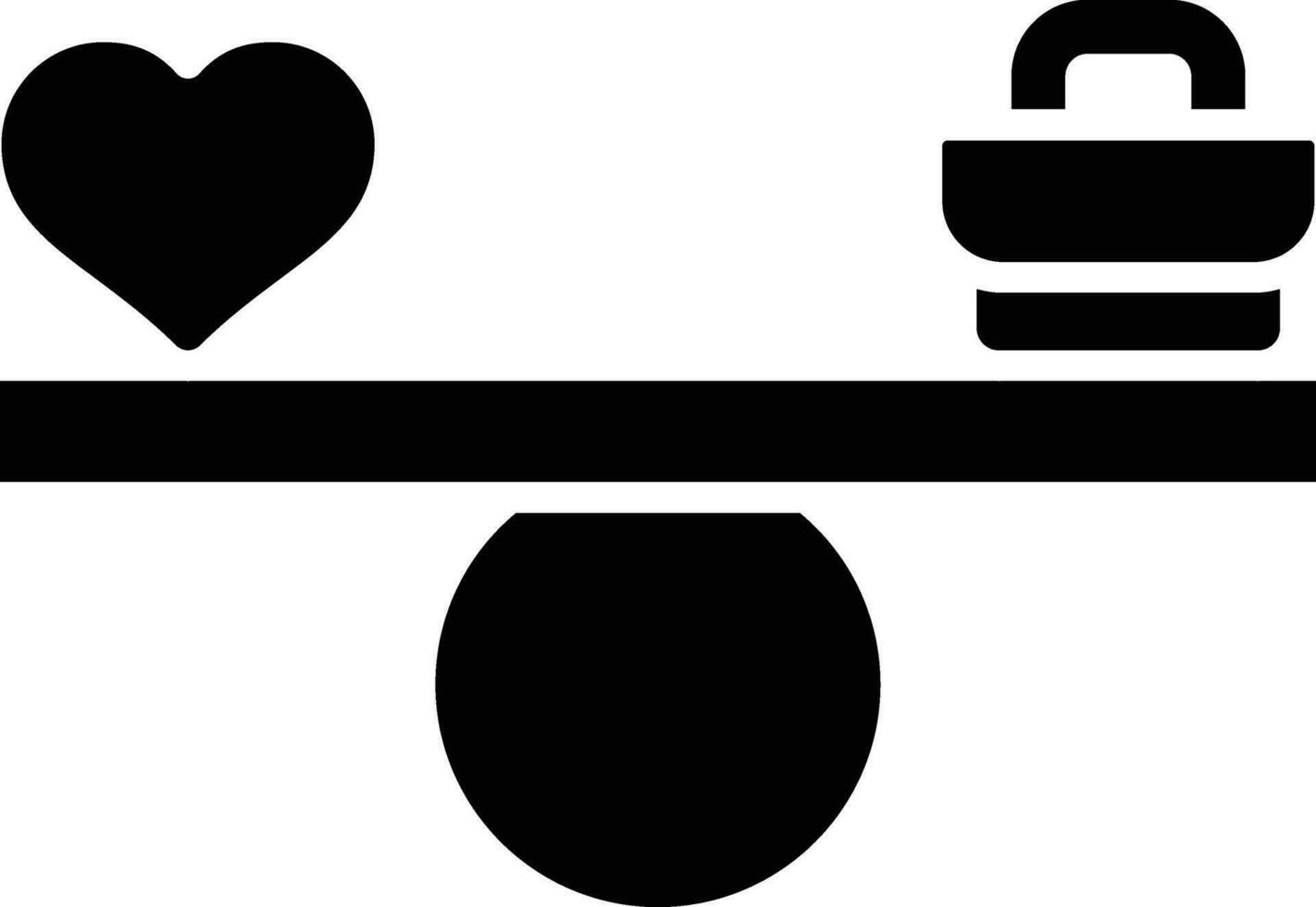 Work Life Balance Vector Icon
