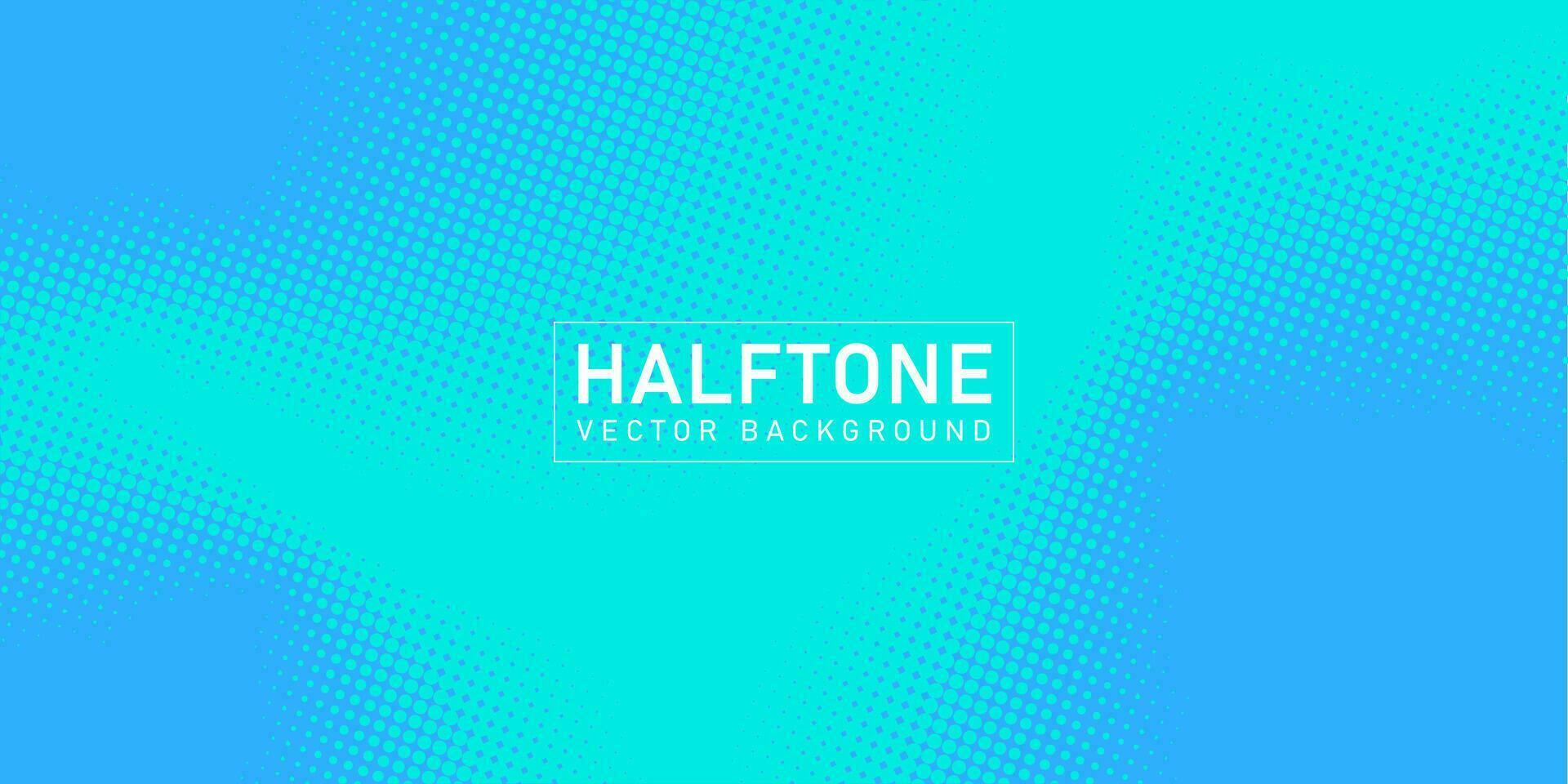 Color halftone texture, abstract blue dotted gradient background vector