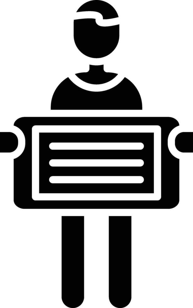 Billboard Man Vector Icon