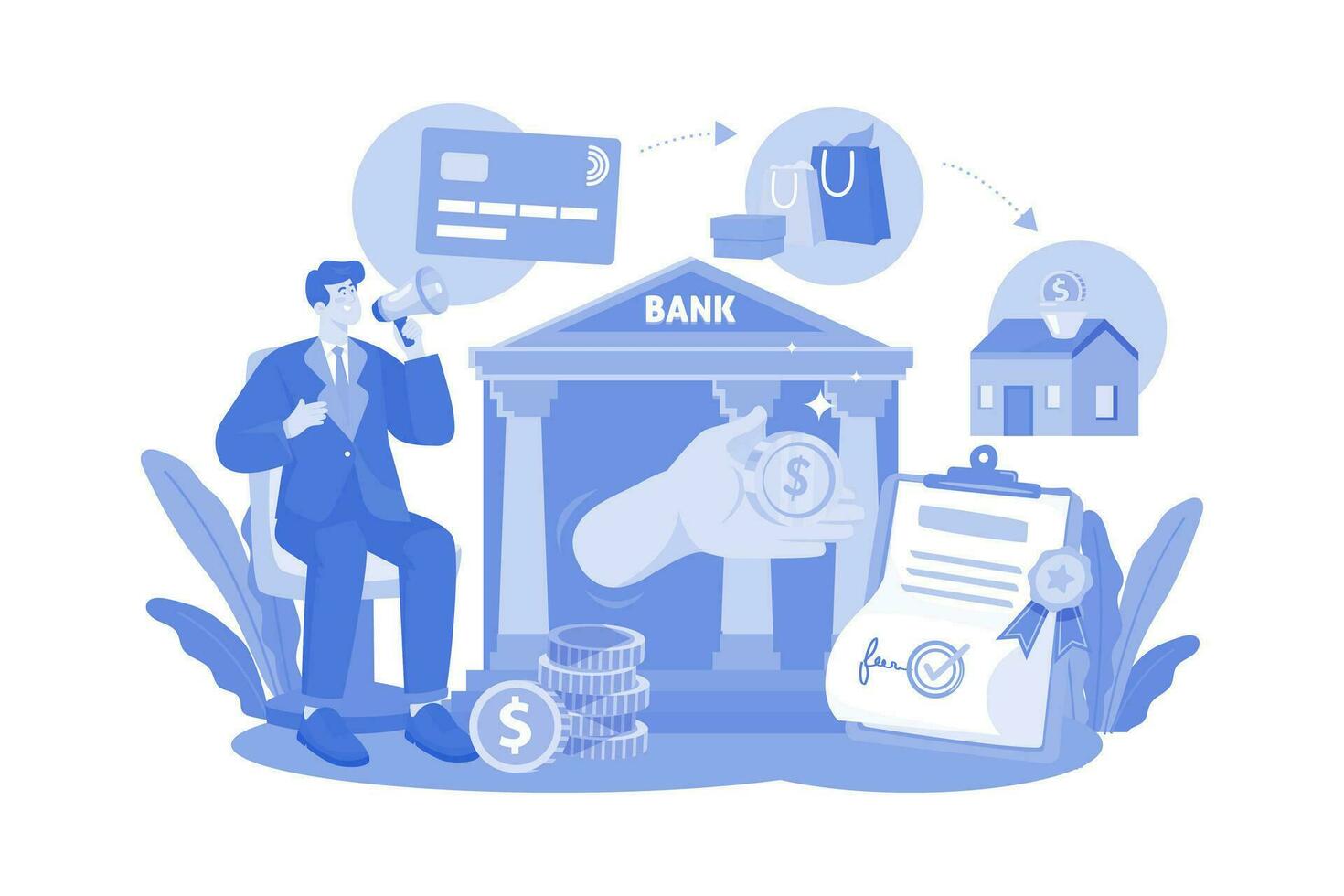 Central banks regulate the supply of money in an economy. vector
